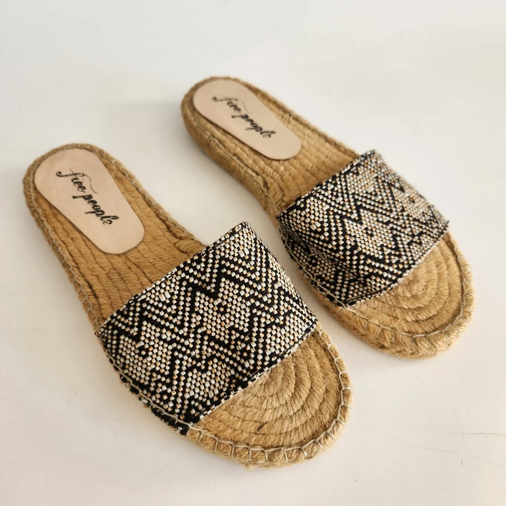 Free People Slides Espadrille Sandals  Slip On Size 39 EU /8.5 US New